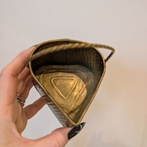 Brass Small Triangle-Shaped Basket